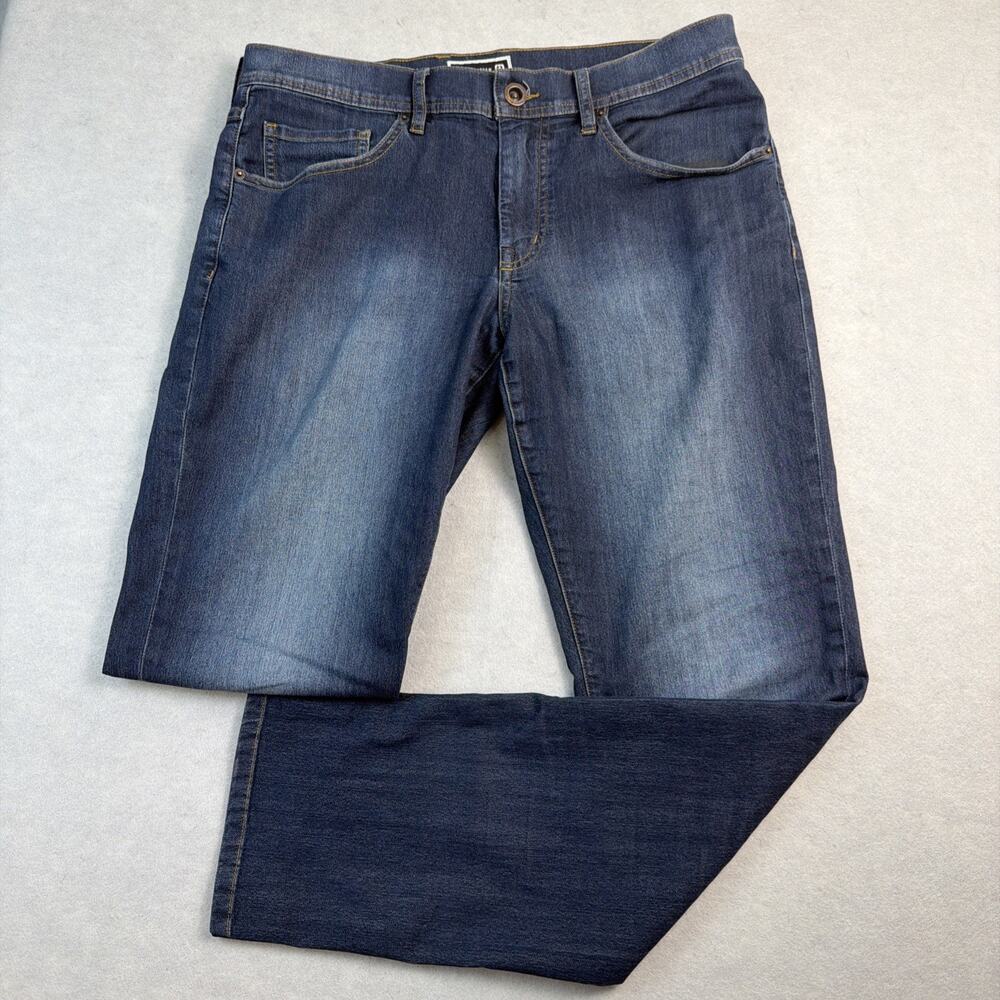 Travis Mathew Men's Legacy Featherweight denim jeans 5-Pocket Design Logo 32x32